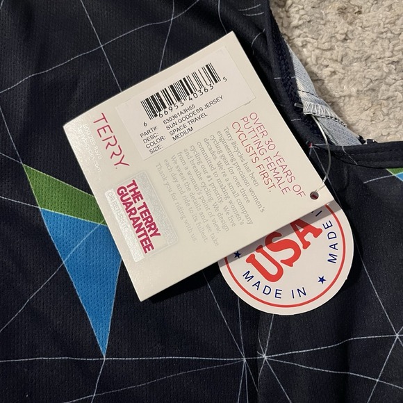 NWT Terry Bicycle Jersey Women M Sun Goddess Space Travel Cycling USA MADE - Picture 5 of 15